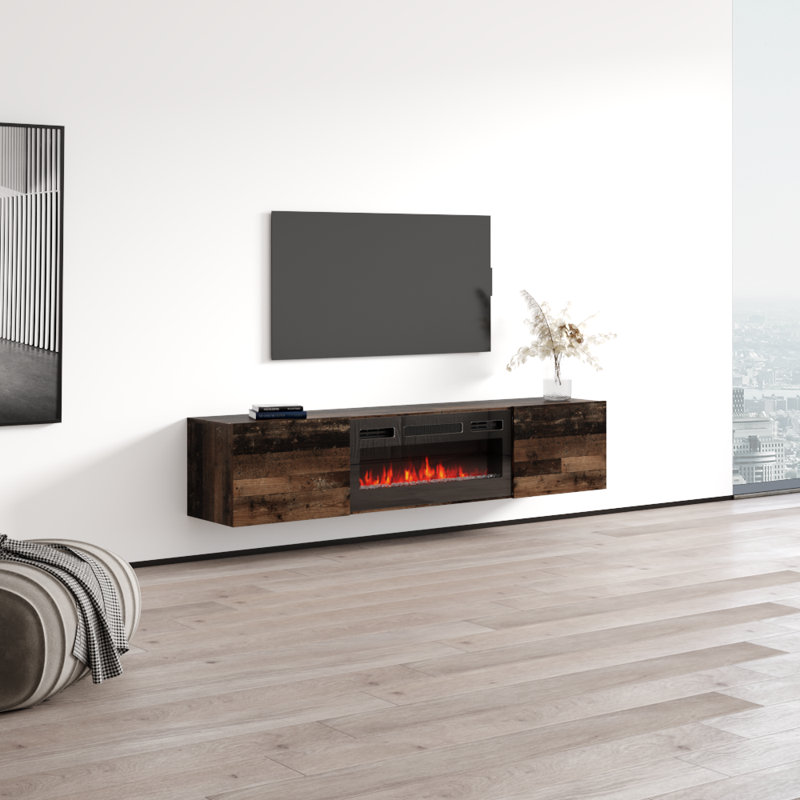Millwood Pines Baja WH-EF Floating Fireplace TV Stand & Reviews | Wayfair
